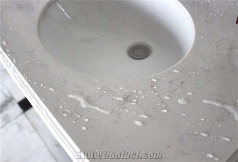 Arabescato White Artificial Marble Bathroom Basin